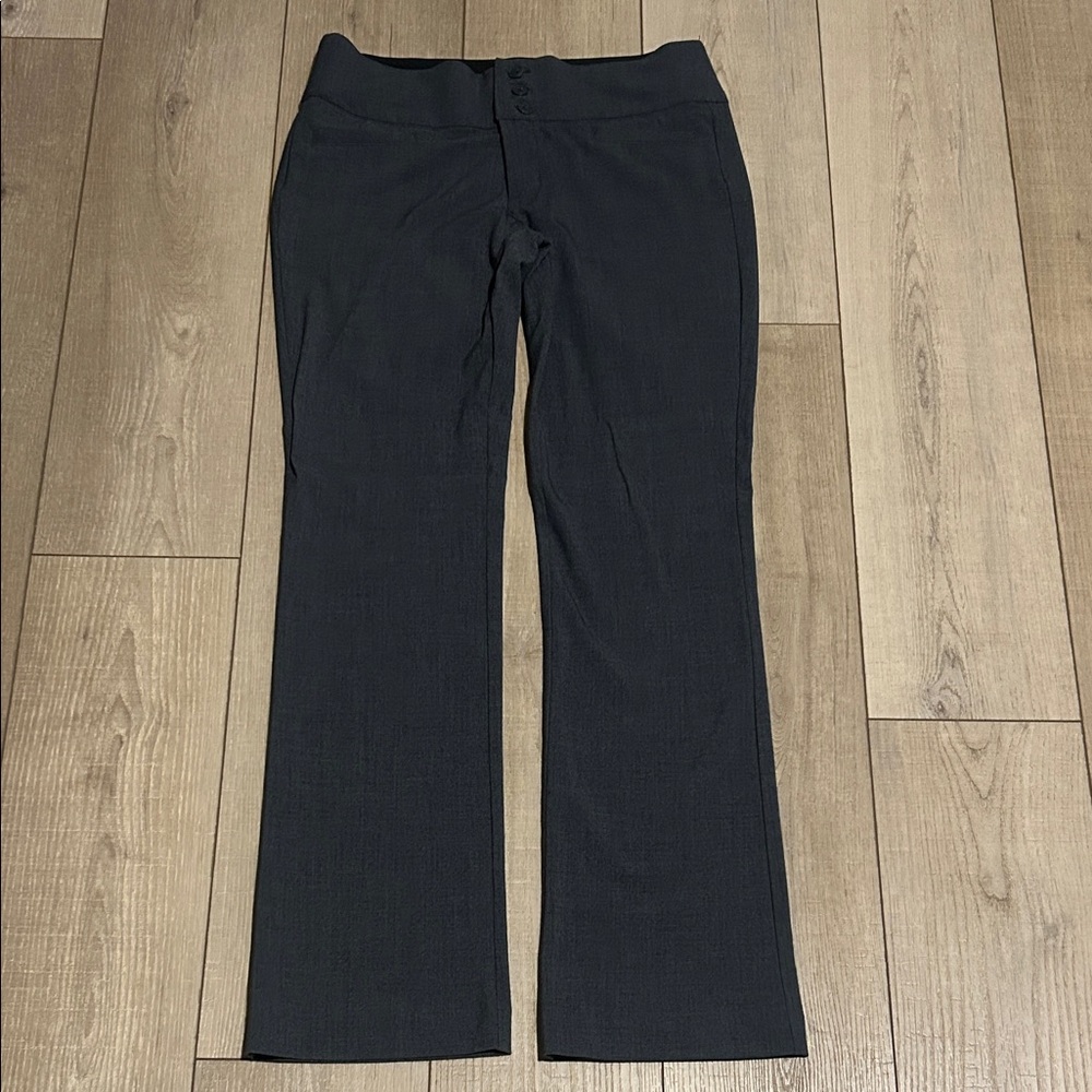 Hollywould Gray Knit Pants with Button-Front Waist